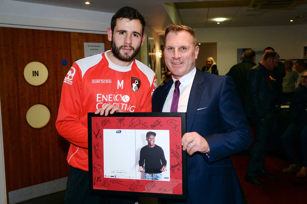 Trevor Webb Presenting Steve Cook With Man Of The Match