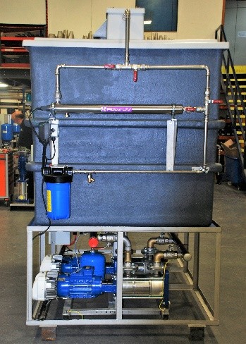 Booster set with built in water treatment and UV