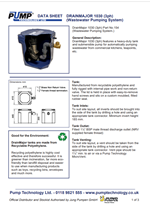 DrainMajor 1030 (3ph) Part No 154 Data Sheet