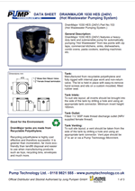 DrainMajor 1030 HES (240V) Part No 153 Data Sheet
