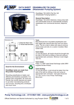 DrainMajor 730 (240V) Part No 140 Data Sheet