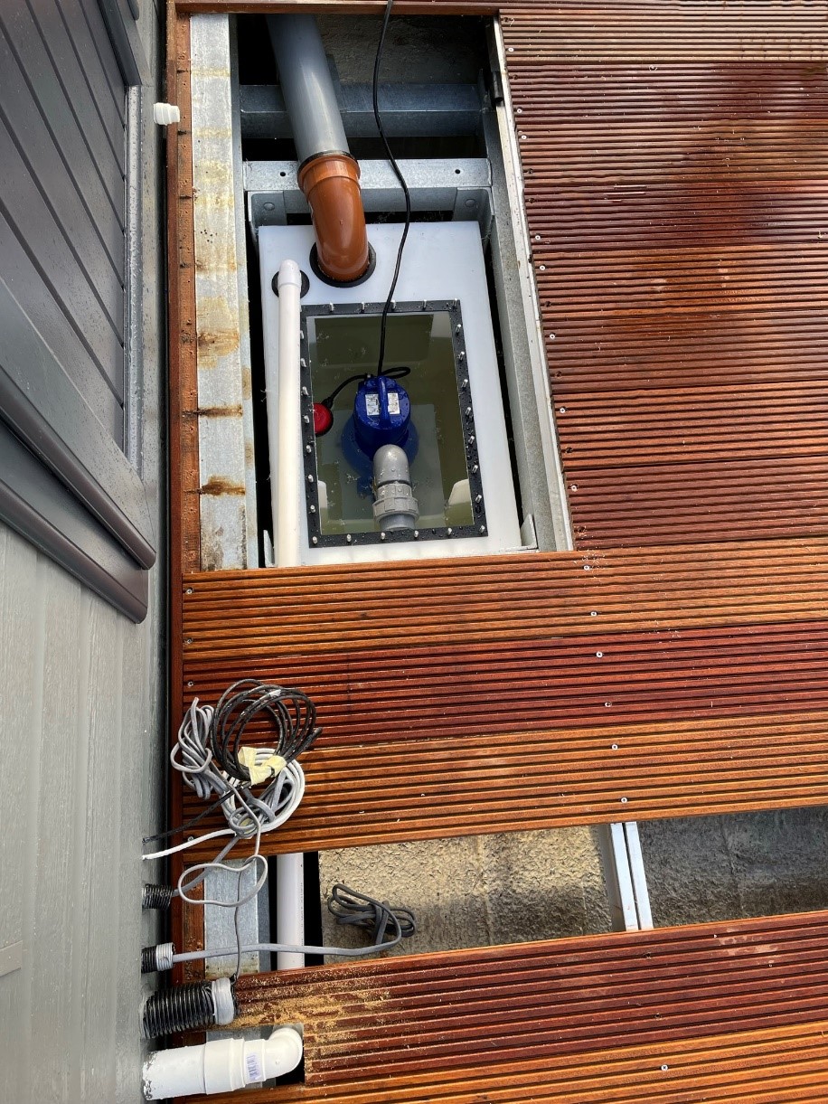 individual tank and pump installation